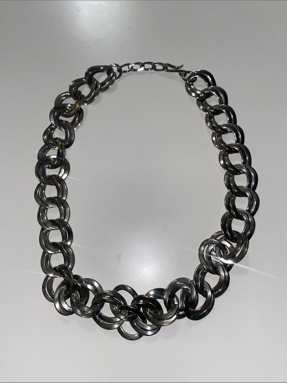 Vintage Chunky Silver Necklace